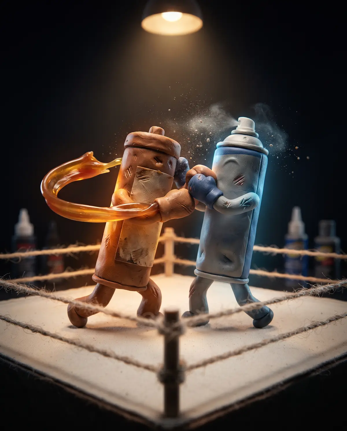 WD-40 White Lithium vs WD-40 Silicone: claymation fight preview